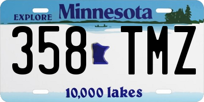MN license plate 358TMZ