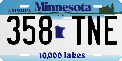 MN license plate 358TNE