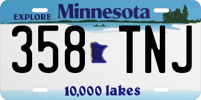 MN license plate 358TNJ