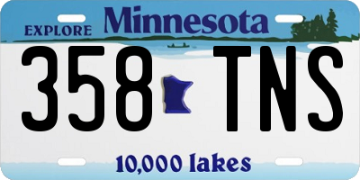MN license plate 358TNS