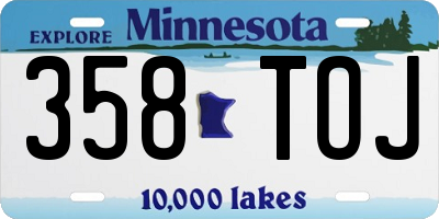 MN license plate 358TOJ