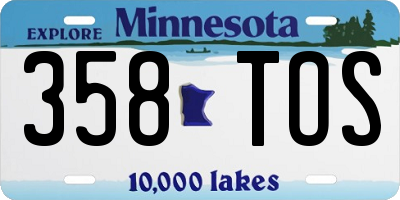 MN license plate 358TOS