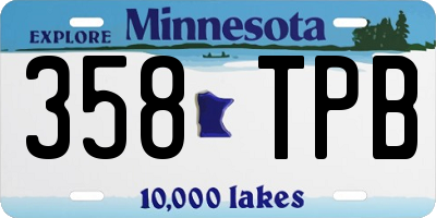 MN license plate 358TPB
