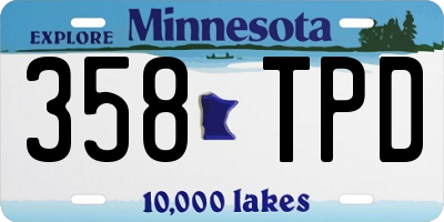 MN license plate 358TPD