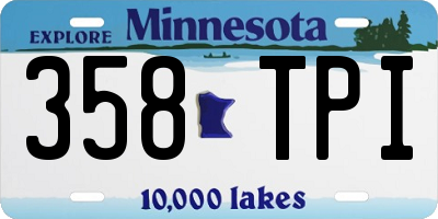 MN license plate 358TPI