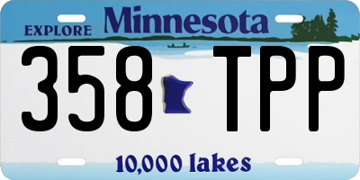 MN license plate 358TPP
