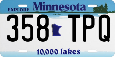 MN license plate 358TPQ