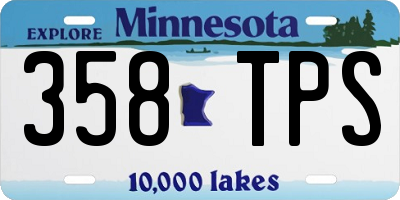MN license plate 358TPS