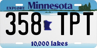 MN license plate 358TPT
