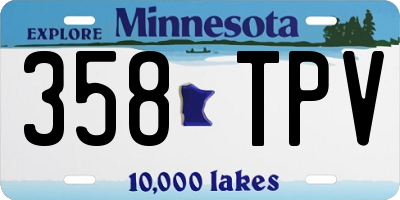 MN license plate 358TPV