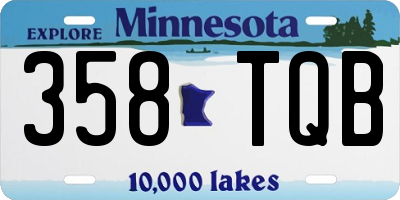 MN license plate 358TQB