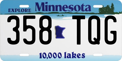 MN license plate 358TQG