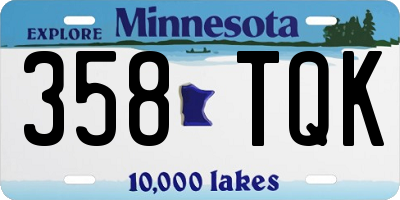 MN license plate 358TQK
