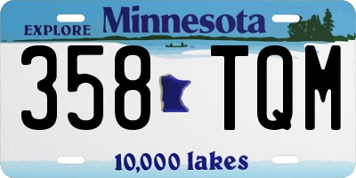 MN license plate 358TQM
