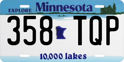 MN license plate 358TQP