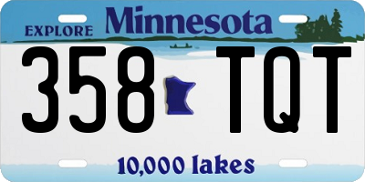 MN license plate 358TQT