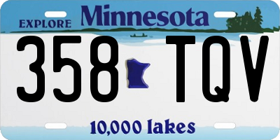 MN license plate 358TQV