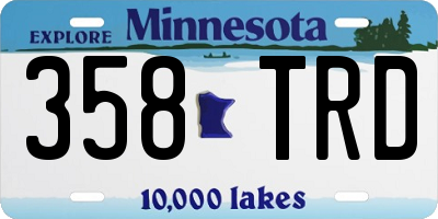 MN license plate 358TRD