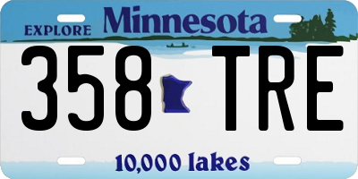 MN license plate 358TRE