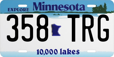 MN license plate 358TRG