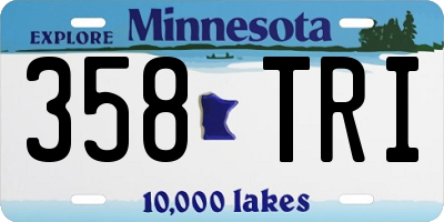 MN license plate 358TRI