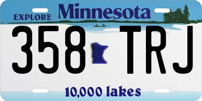 MN license plate 358TRJ