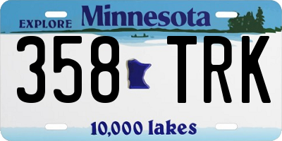 MN license plate 358TRK