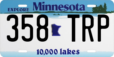 MN license plate 358TRP