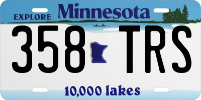 MN license plate 358TRS