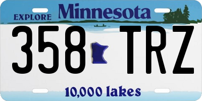 MN license plate 358TRZ