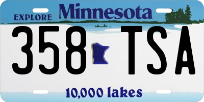 MN license plate 358TSA