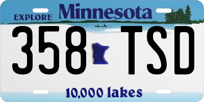 MN license plate 358TSD