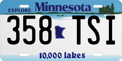 MN license plate 358TSI