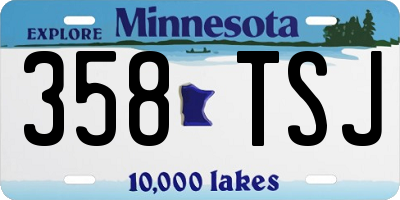MN license plate 358TSJ