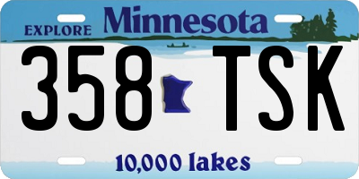 MN license plate 358TSK