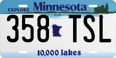 MN license plate 358TSL