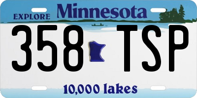 MN license plate 358TSP