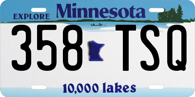 MN license plate 358TSQ