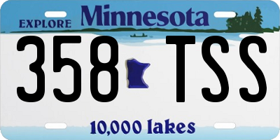 MN license plate 358TSS