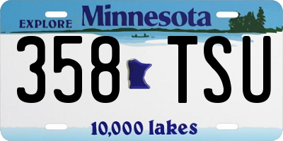 MN license plate 358TSU