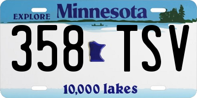 MN license plate 358TSV