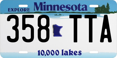 MN license plate 358TTA
