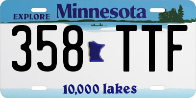 MN license plate 358TTF