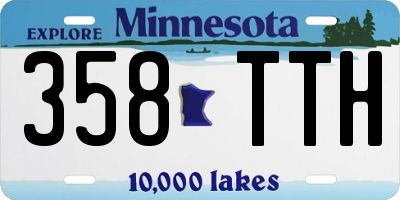 MN license plate 358TTH