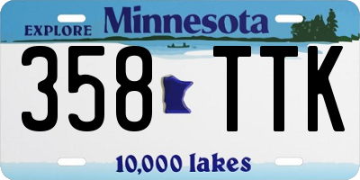 MN license plate 358TTK