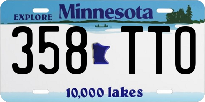 MN license plate 358TTO