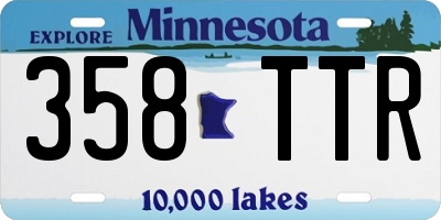 MN license plate 358TTR