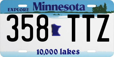 MN license plate 358TTZ