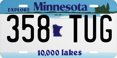 MN license plate 358TUG