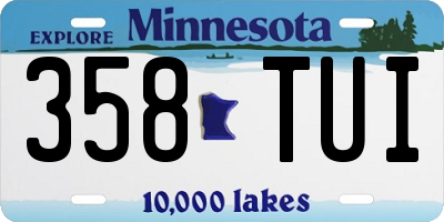 MN license plate 358TUI
